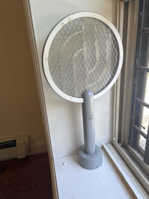 Rechargeable electric bug swatter with charging base