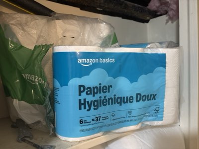 Toilet roll, three unopened packs