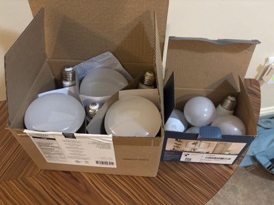 Light bulbs, the whole stash