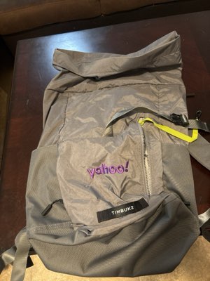 Timbuk2 backpack, Yahoo branded