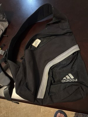 Adidas single-strap sling backpack, black