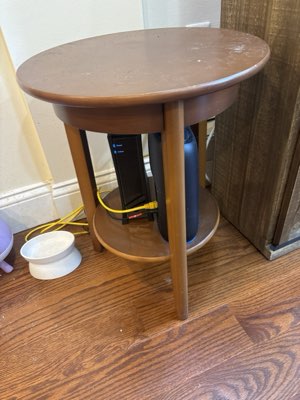 Round two-tier side table