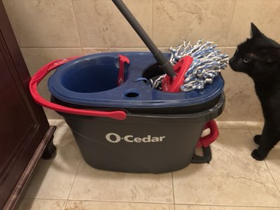 O-Cedar spin mop with bucket and wringer