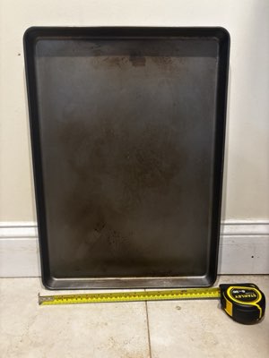 Large metal baking tray