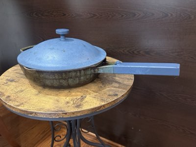 Our Place Always Pan, blue, with lid and spatula