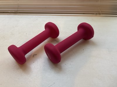 One pound hand weights, a pair